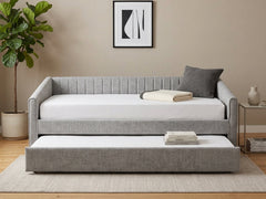 Ainsley Velvet Pull Out Day Bed - Grey