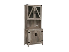 4-Door Wine Cabinet - Grey Wash