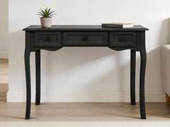 3-Drawer Console Table - Black