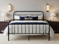 Darcy High Back Metal Bed Frame Black - King