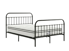 Darcy High Back Metal Bed Frame Black & Boucle22 Mattress - King