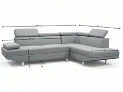 Briz Liene Sectional Sofa - Grey