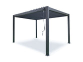 Aluminum Louvre Roof Pergola Grey - 3m x 3m