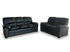 Braura PU Leather Sofa Set - Black