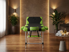 3-Fold Portable Aluminum Massage Table - Green+Black