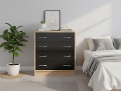 Bardalona 4-Drawer Chest - Gloss Black