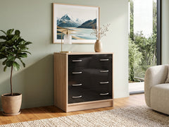 Bardalona 4-Drawer Chest - Gloss Black