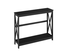 Console Table With Shelf - Black