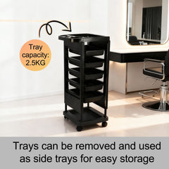 DS BD 6 Tier Hair Salon Trolley Spa Beauty Parlor Hairdressing Tool Rolling