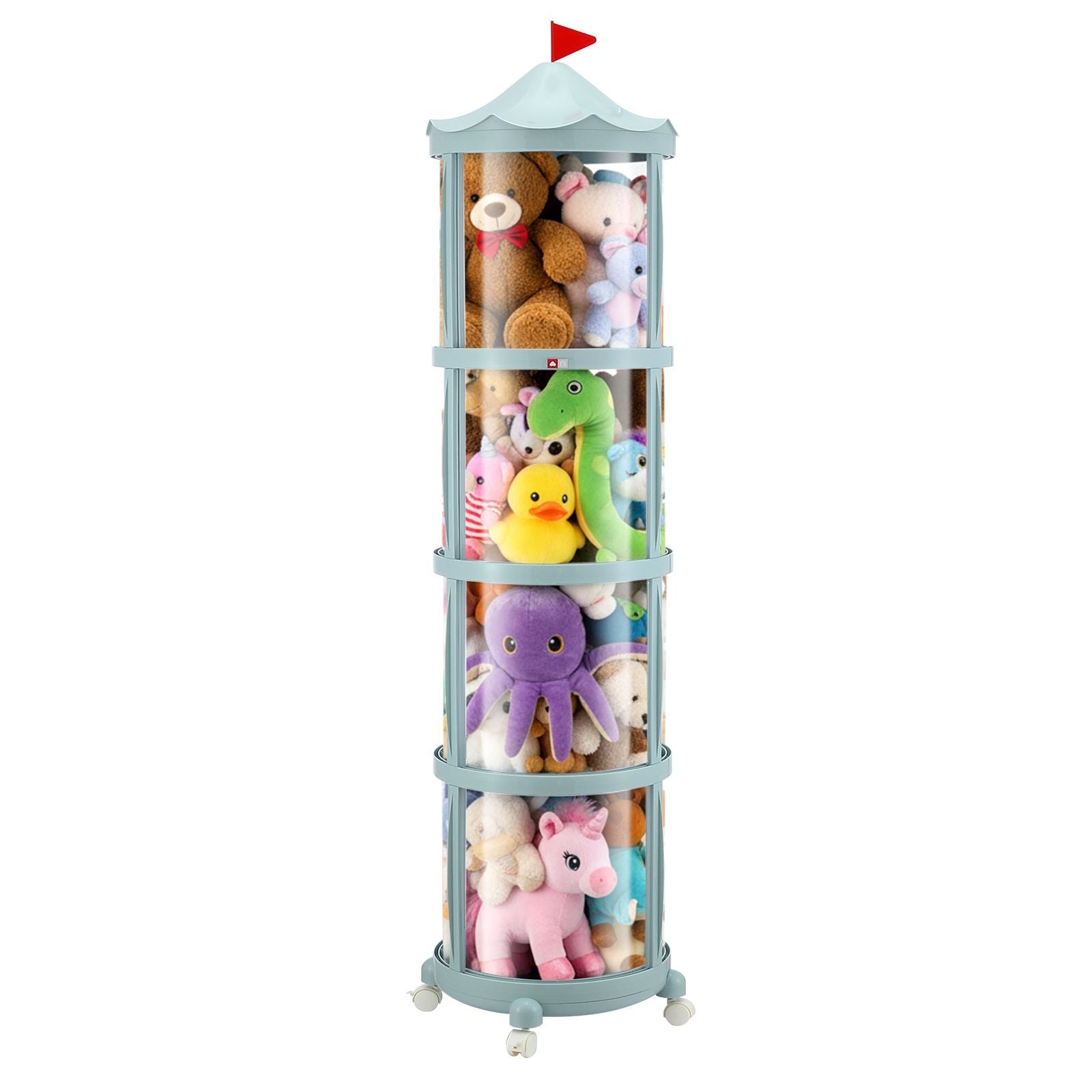 DS BD Kids Toys Storage Tube Box Stuffed Animal Zoo Plush Soft Doll Stuffies