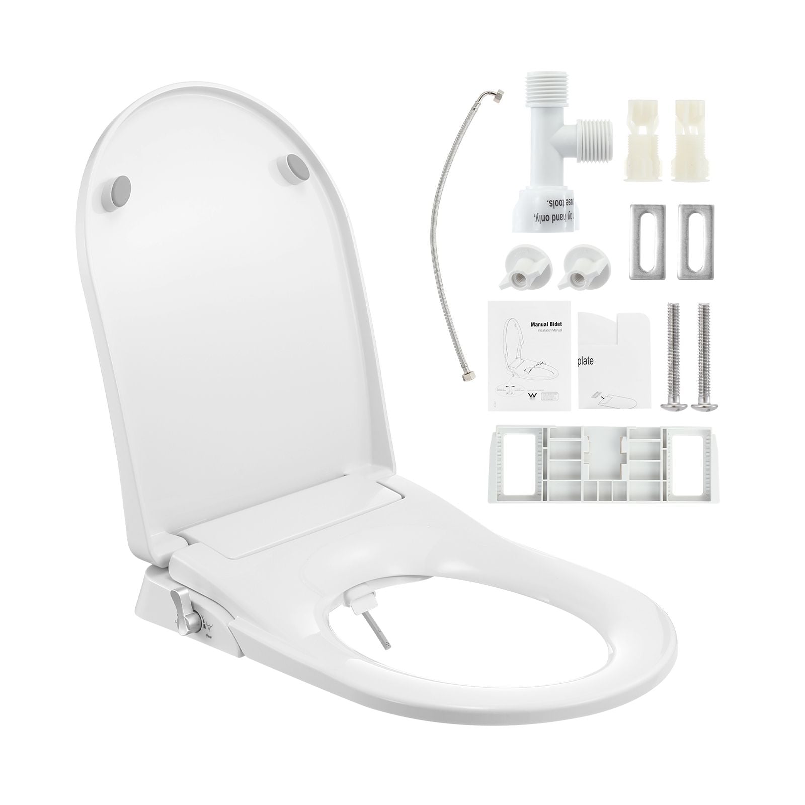 DS BD Non Electric Bidet Toilet Seat WaterMark Certified D Shape Dual Nozzle