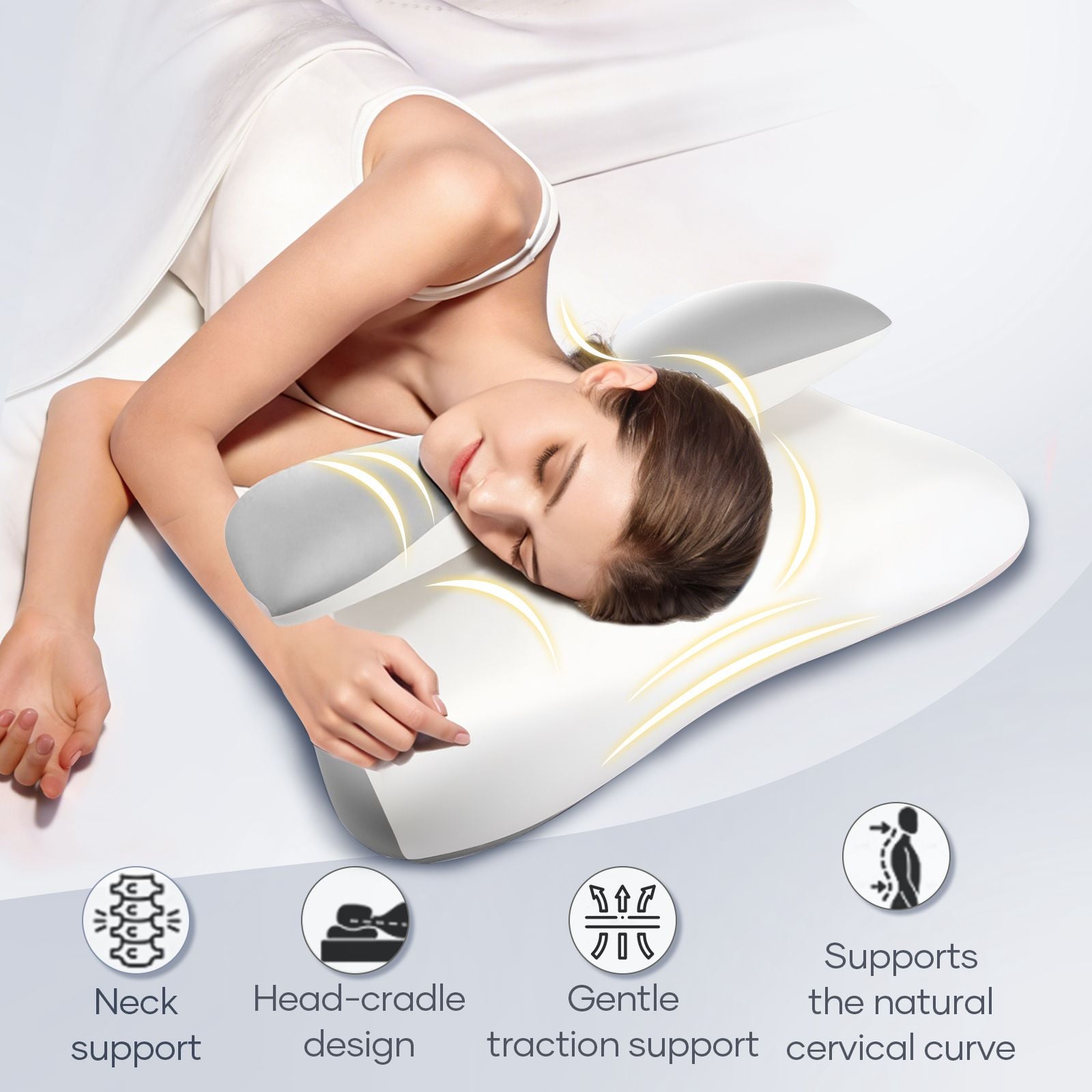 DS BD Memory Foam Cervical Pillow Ergonomic Orthopaedic Contour Neck Support