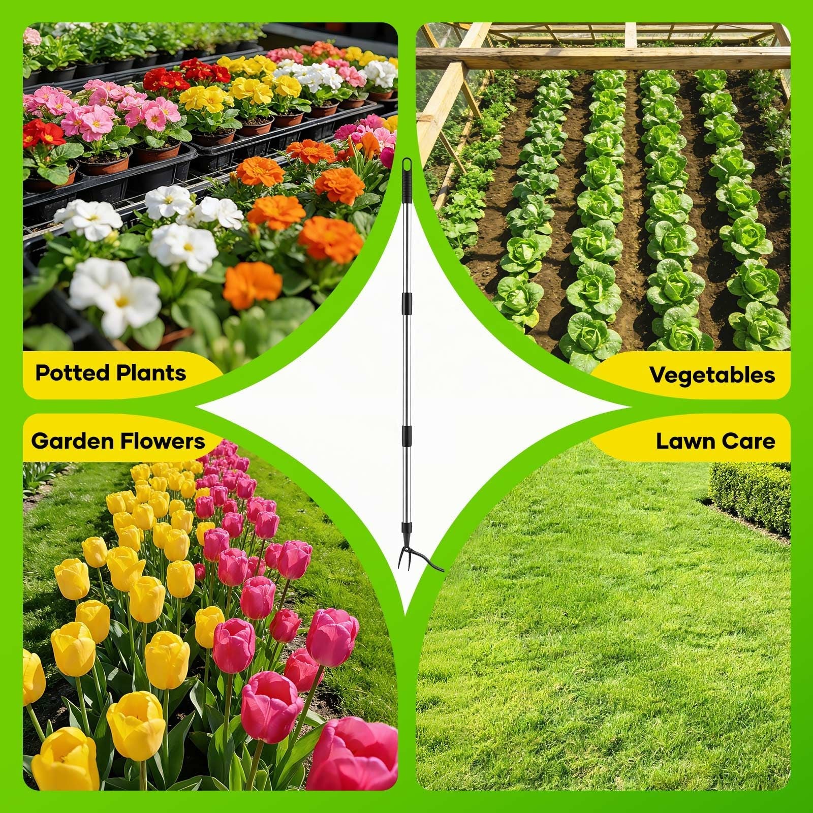 DS BD Stand Up Weed Puller 120cm Garden Lawn Manual Hand Weeding Tool Plant