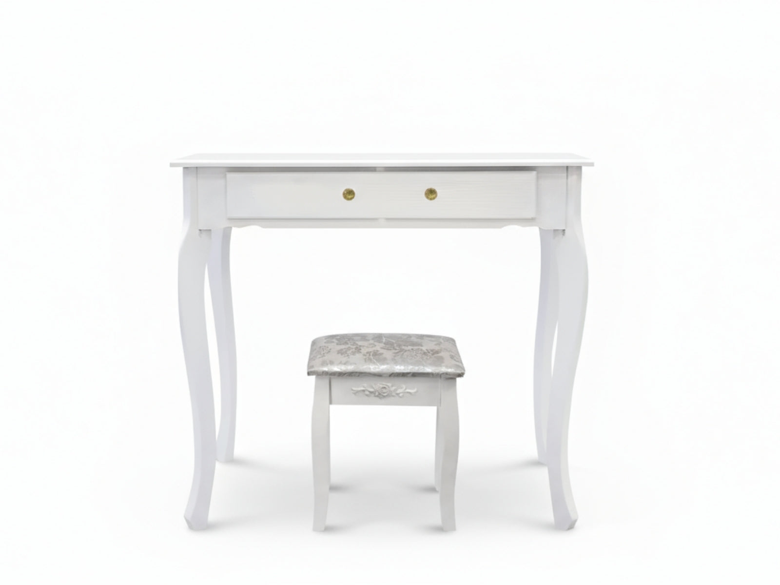 3-Mirror Dressing Table Set White - 79 cm