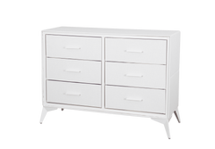 Delani 6-Drawer Lowboy - Cream