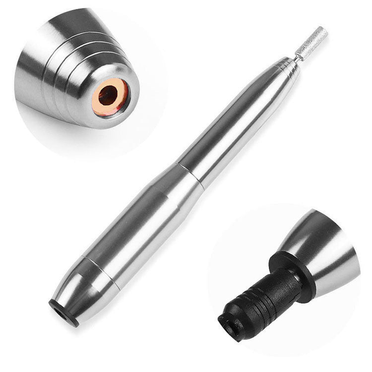 DS BS   Electric Nail Polisher with 11 Pcs Drill Bit-Gold