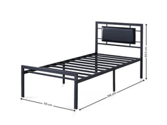 Dakota Metal Bed Frame & Bon15 Mattress - King Single
