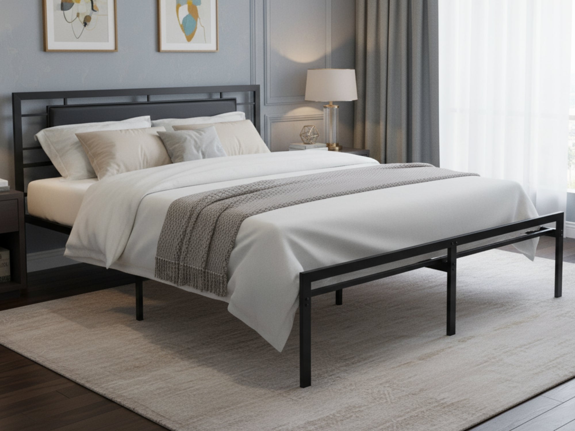 Dakota Metal Bed Frame & Bon21 Mattress - Double