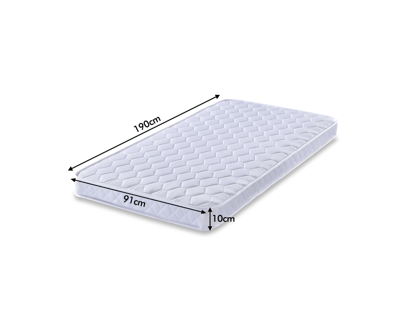 Darcy Metal Bed Frame Black & Bon10 Mattress - Single