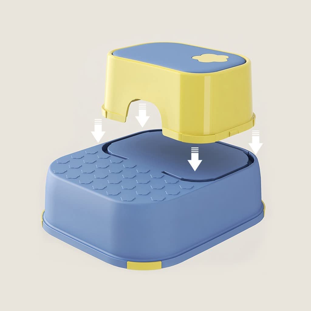 DS BS  2-in-1 Practical Non-Slip Step Stool for Kids-Blue