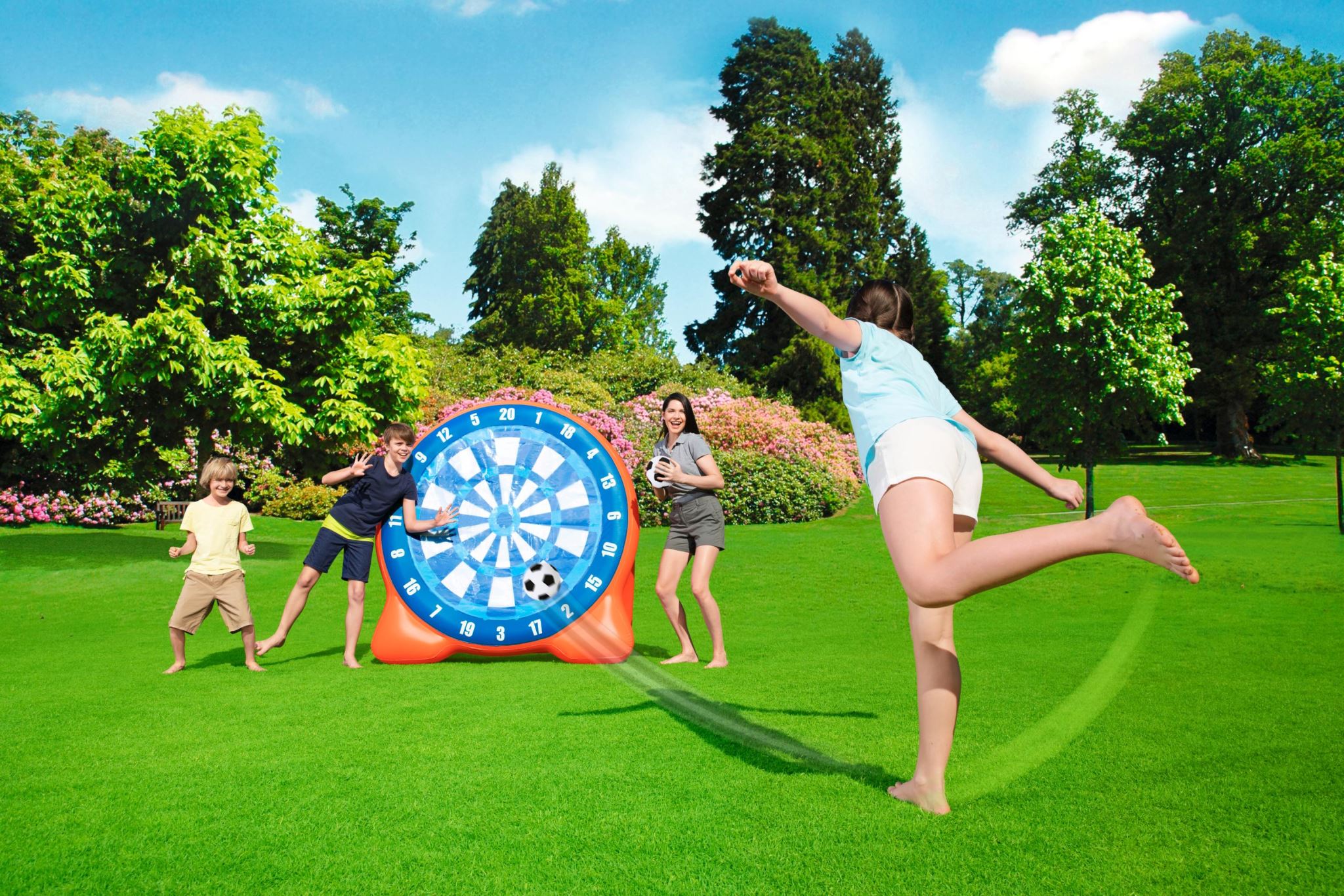 Bestway  Kickball Inflatable Dartboard + ZURU Shark Slide
