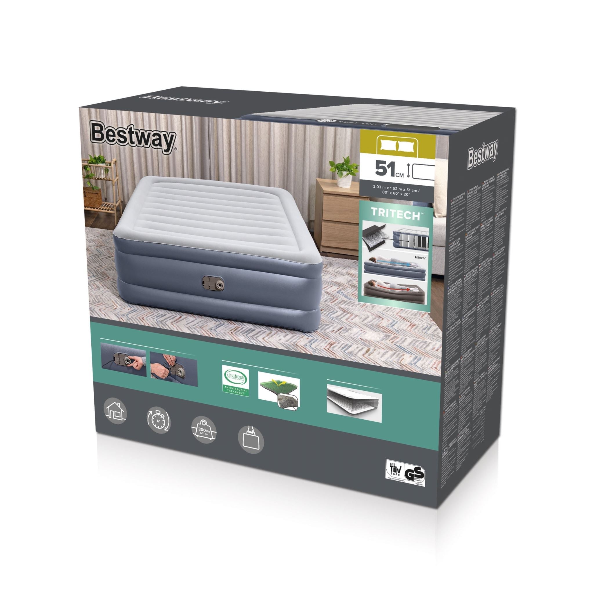 Bestway Tritech Air Bed Mattress 51 cm – Queen