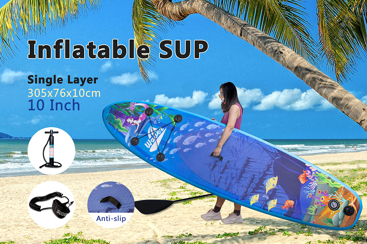 10 ft Single Layer Inflatable SUP - Sea Cartoon