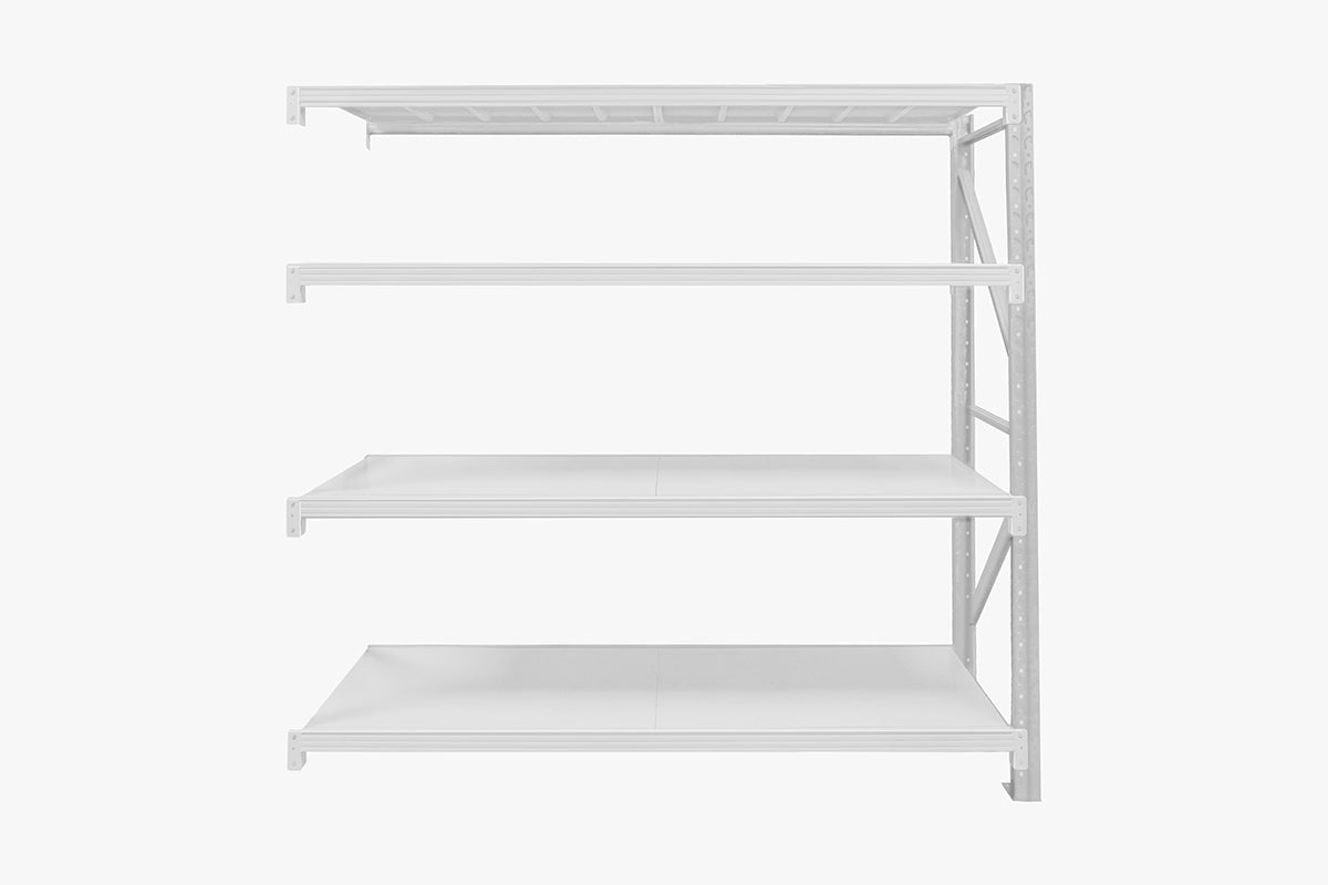 4-Layer Longspan Shelving Add-On Grey White – 1.5 M