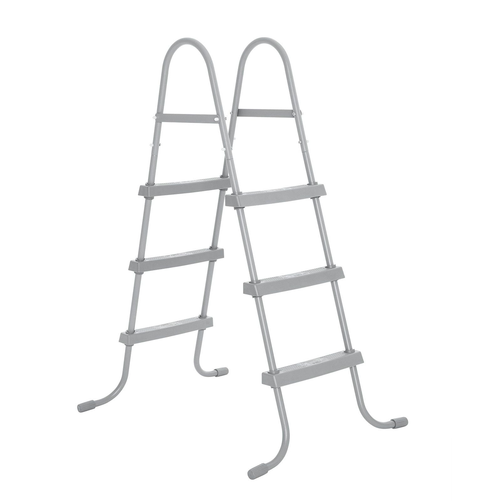 DS BD Bestway Pool Ladder Above Ground Swimming Steps Stairs Steel Frame Deluxe