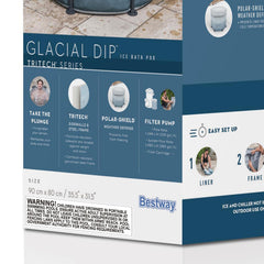 DS BD Bestway Ice Bath Tub 253L Freestanding Recovery Spa Bathtub Massage