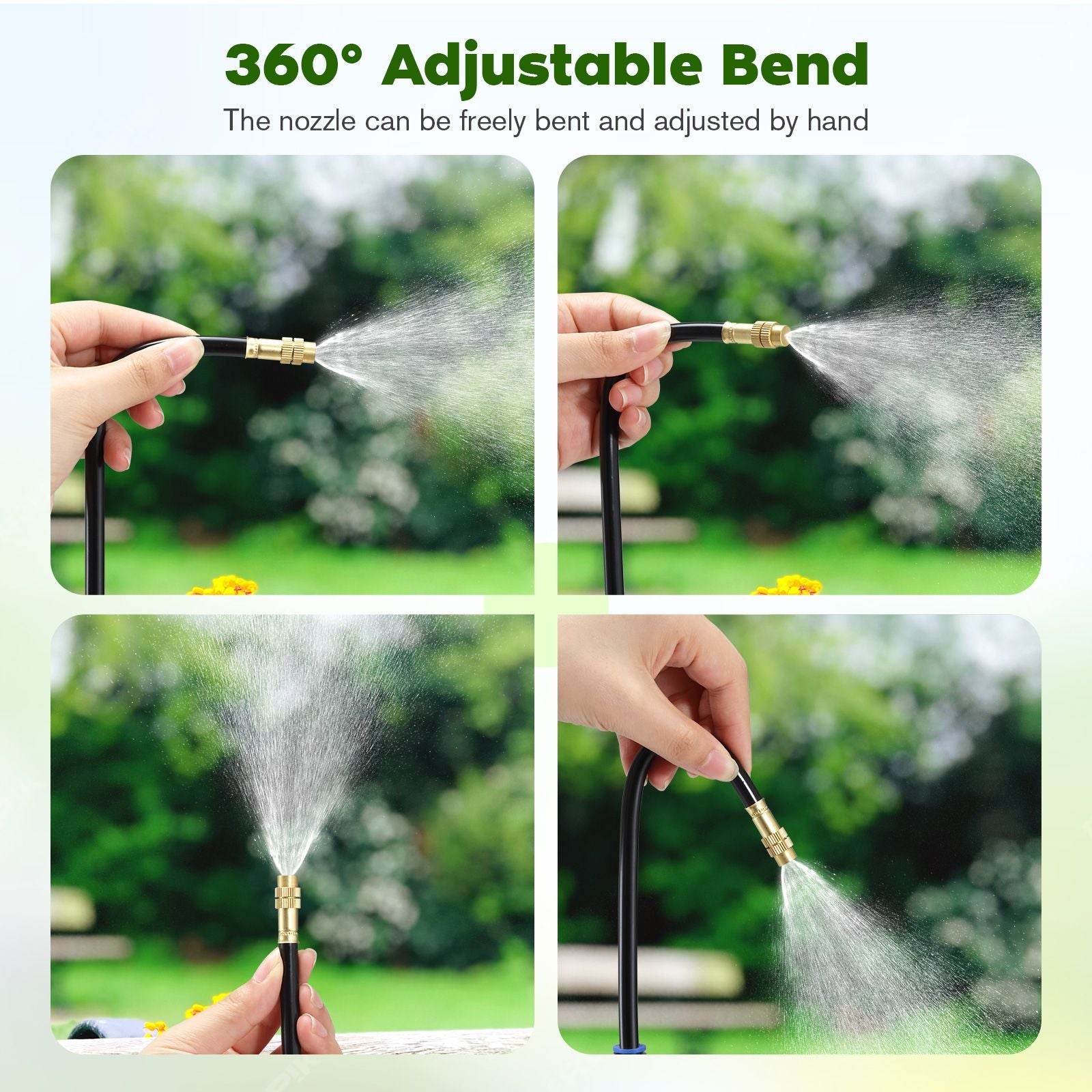 DS BD Drip Irrigation System 25m AutomaticGarden Watering Misting Kit 360 Degree