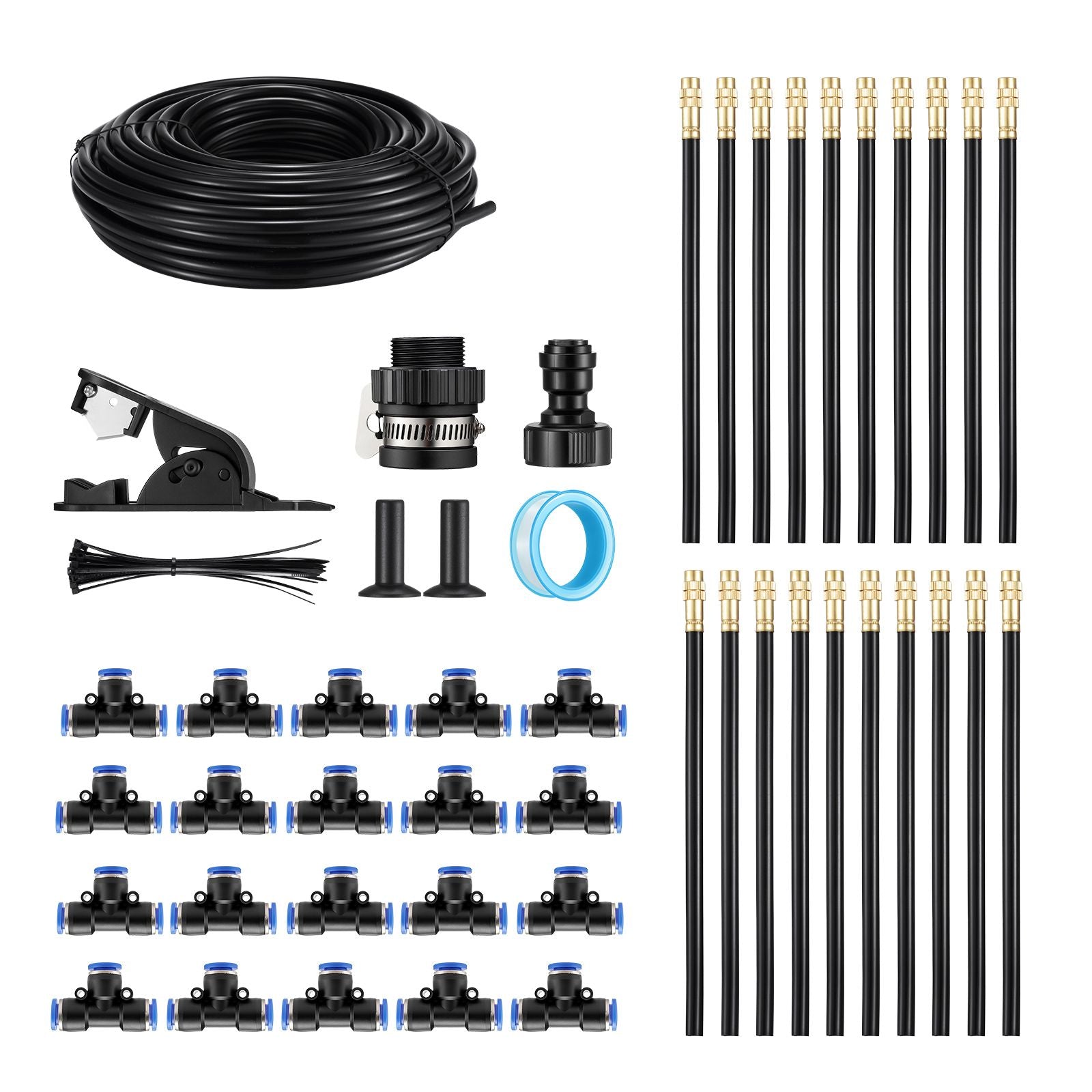 DS BD Drip Irrigation System 25m AutomaticGarden Watering Misting Kit 360 Degree