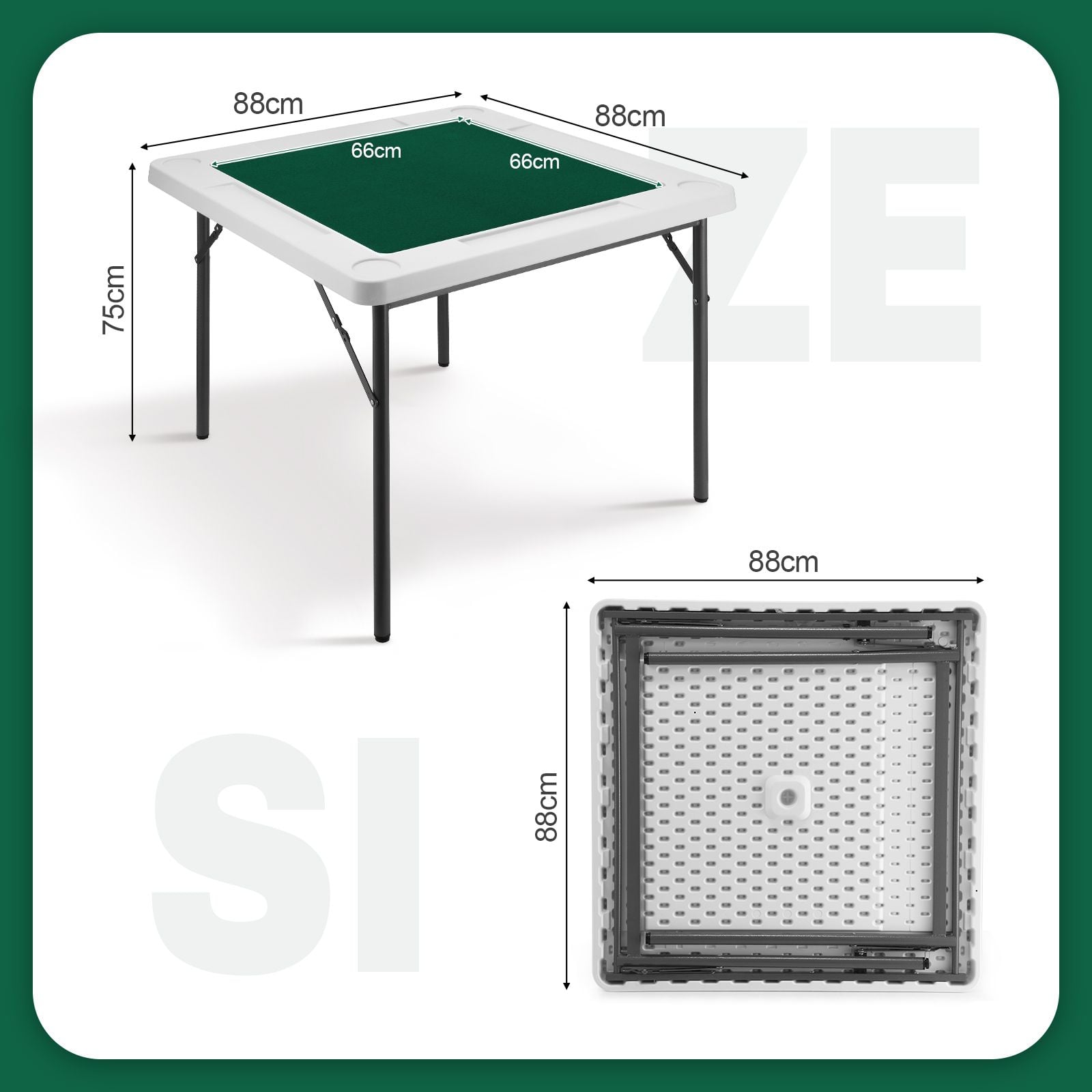 DS BD Mahjong Card Table Folding Majiang Poker Game BoardBlackjack Domino Gaming
