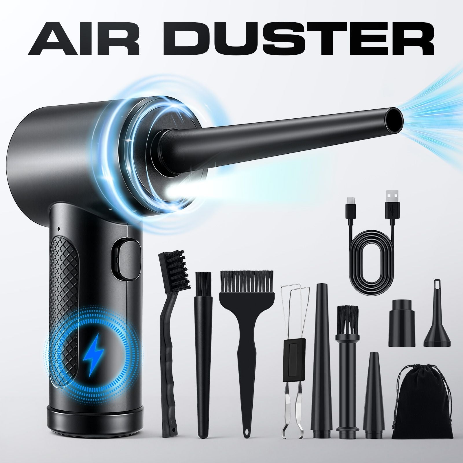DS BD Electric Air Duster Blower Mini Cleaner Inflator Handheld CordlessCompress