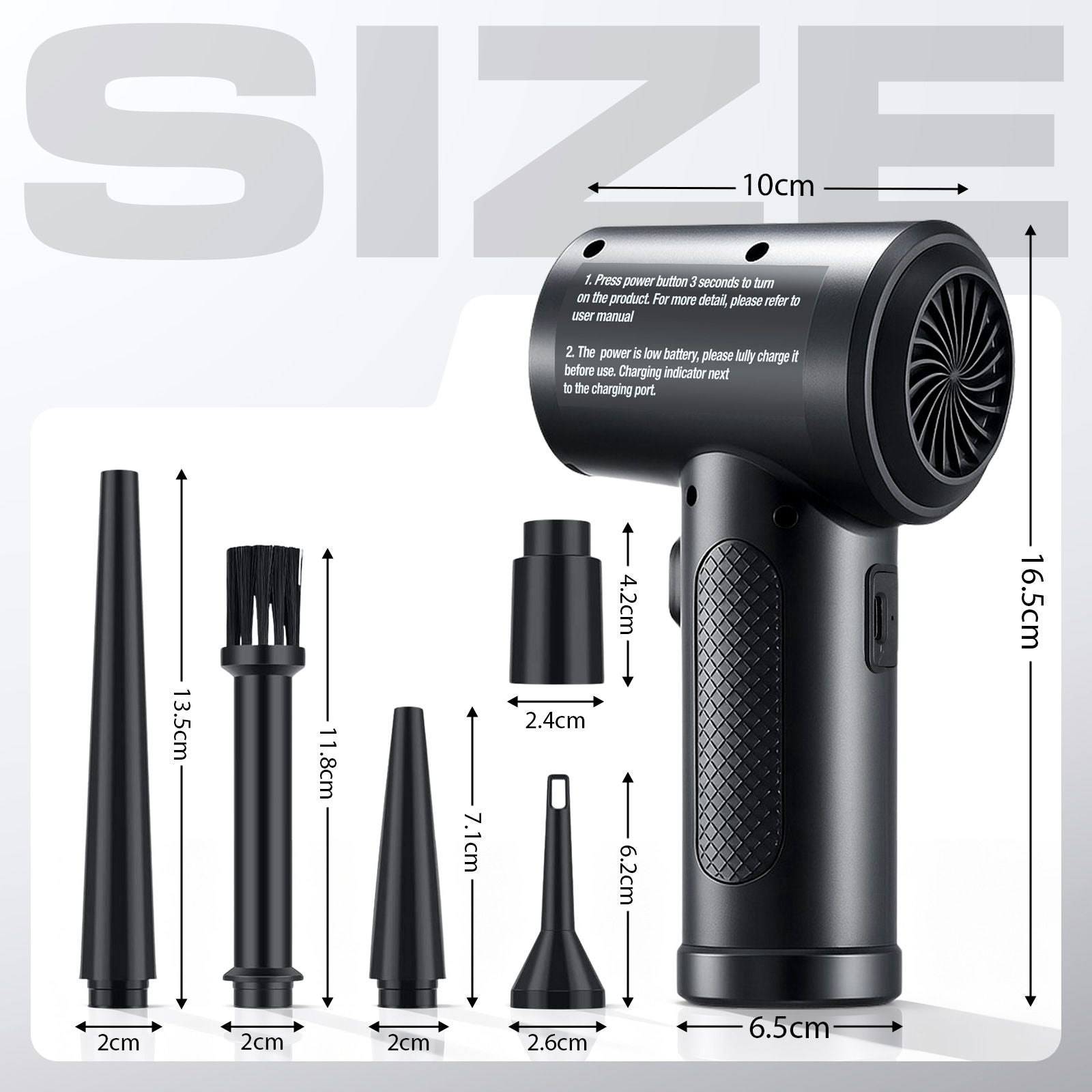 DS BD Electric Air Duster Blower Mini Cleaner Inflator Handheld CordlessCompress