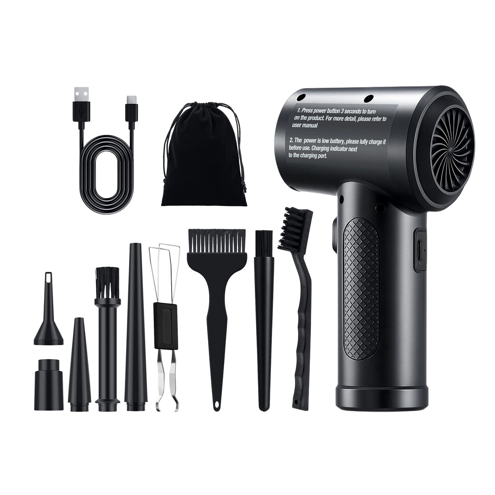 DS BD Electric Air Duster Blower Mini Cleaner Inflator Handheld CordlessCompress