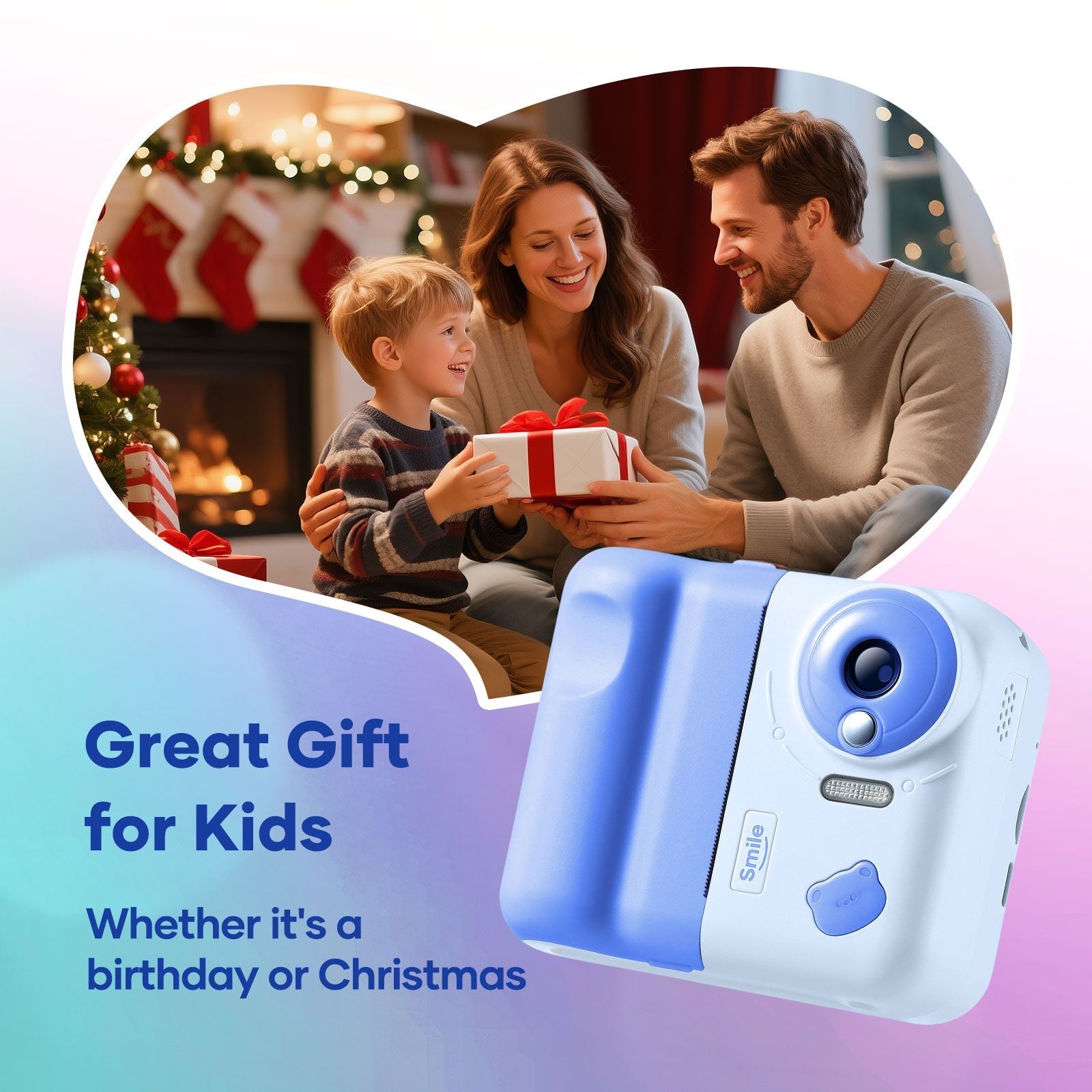 DS BD Kids Instant Camera Selfie ChildrenEducational Toys 1080P HD Digital Video