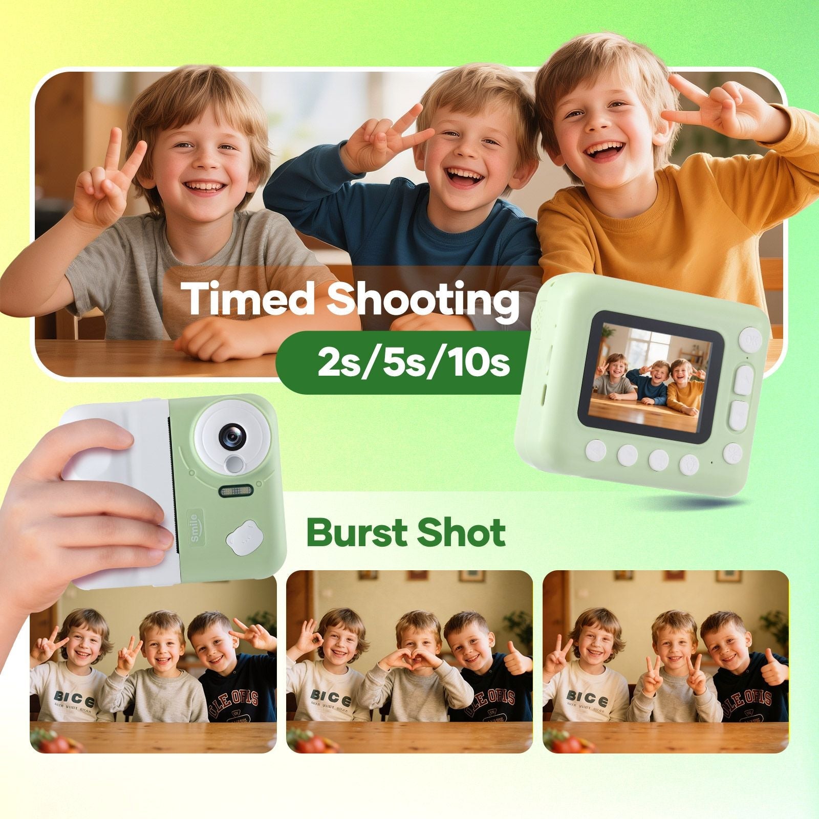 DS BD Kids Digital Camera Instant Childrens Toys 1080P HD Video Selfie Photo