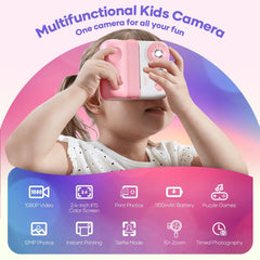 DS BD Kids Instant Camera Compact Digital 1080P HD Video Selfie Photo Print Play