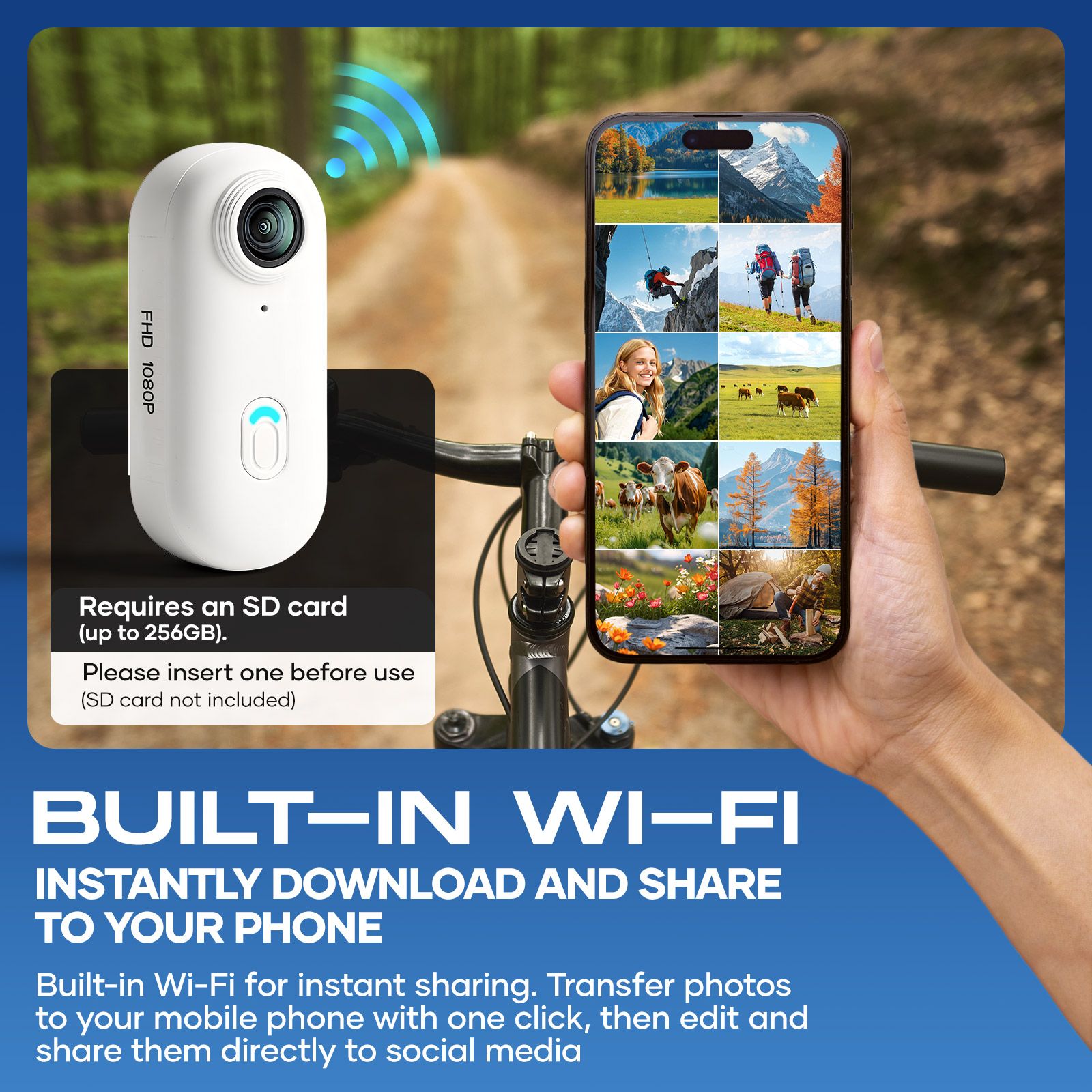 DS BD Mini Action Body Camera WiFi Digital 1080P Video Recorder Waterproof