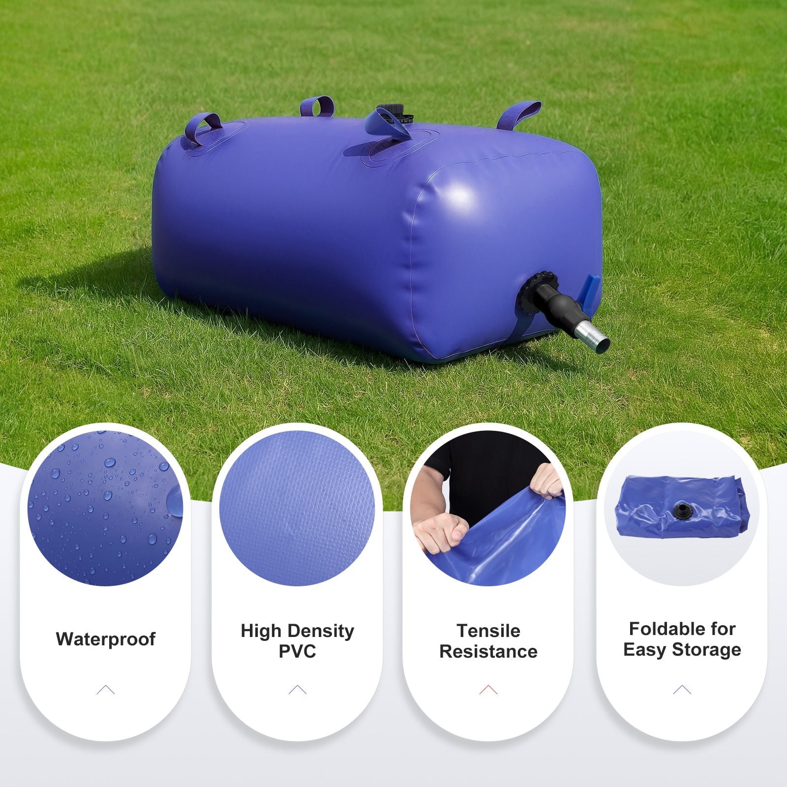 DS BD 240L Large Water Storage Bladder Tank Container SoftBag Foldable Emergency