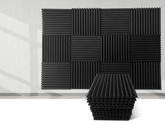 12 Teeth Wedge Acoustic Foam Panels 30 × 30cm – 12 Pack