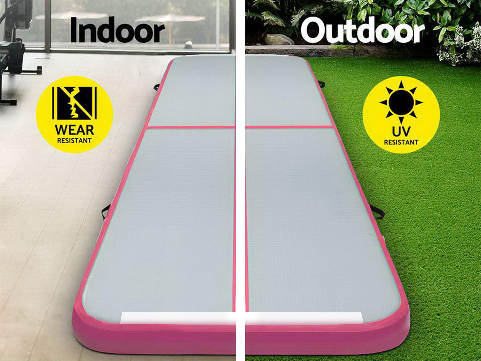 Air Track Pink & Grey – 600cm x 100cm x 20cm
