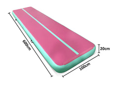 Air Track Pink & Green – 600cm x 100cm x 20cm