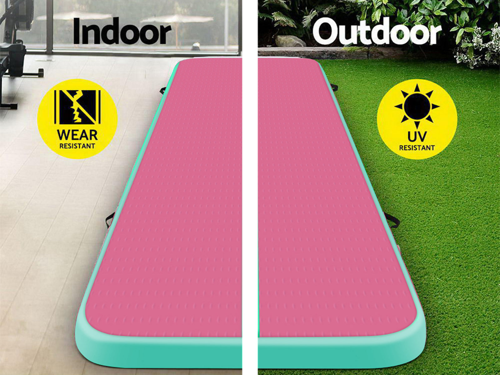 Air Track Pink & Green – 600cm x 100cm x 20cm