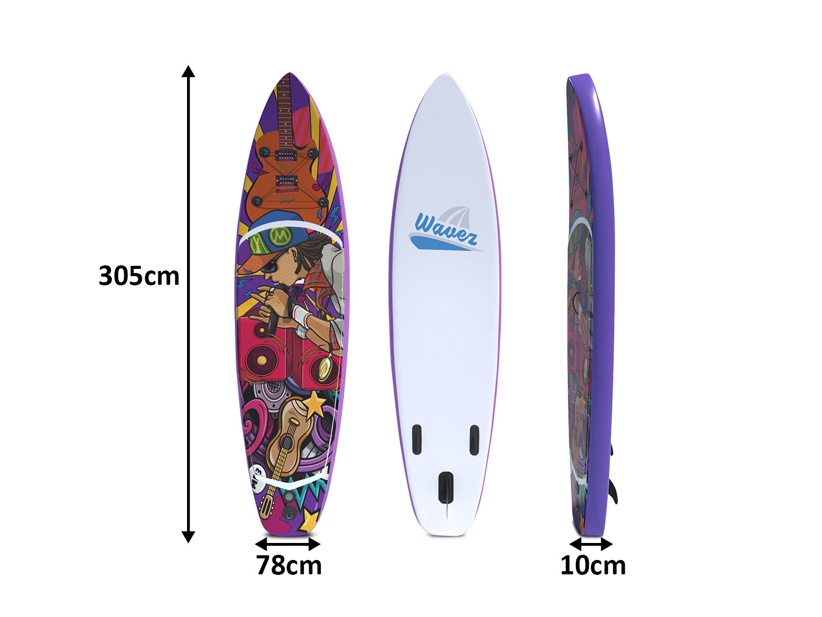 10 ft Single Layer Inflatable SUP - Art Cartoon
