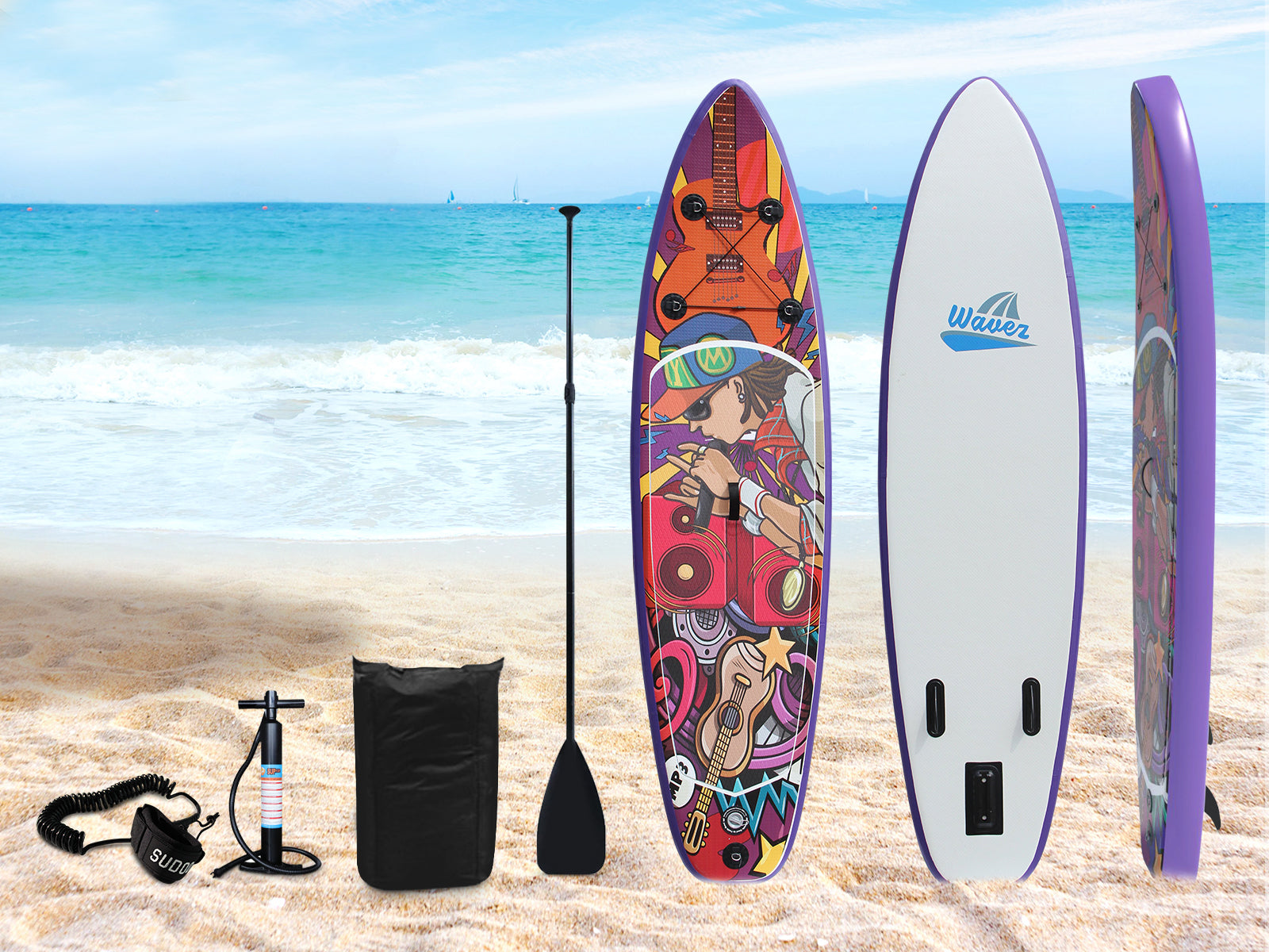 10 ft Single Layer Inflatable SUP - Art Cartoon