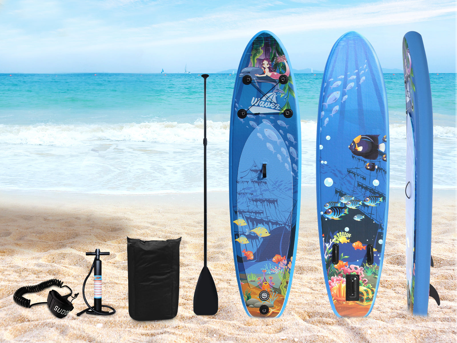 10 ft Single Layer Inflatable SUP - Sea Cartoon