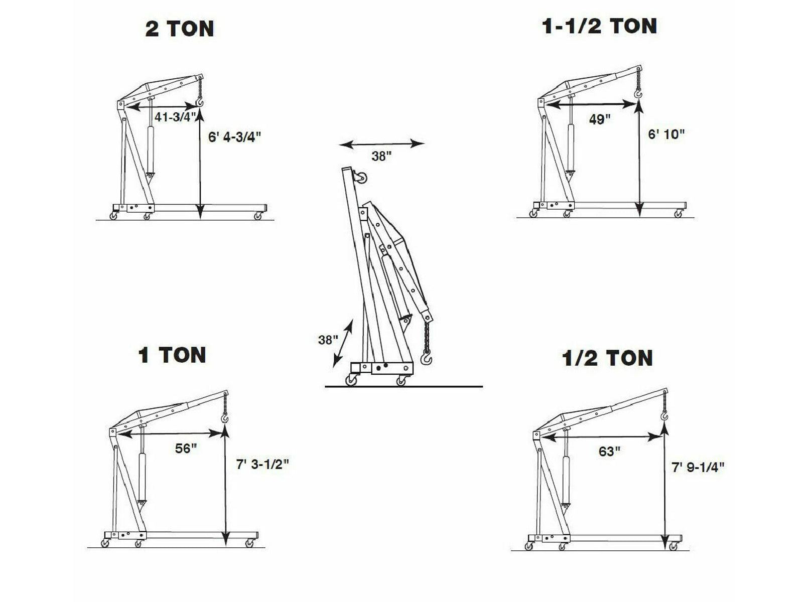 2 Ton Folding Engine Crane