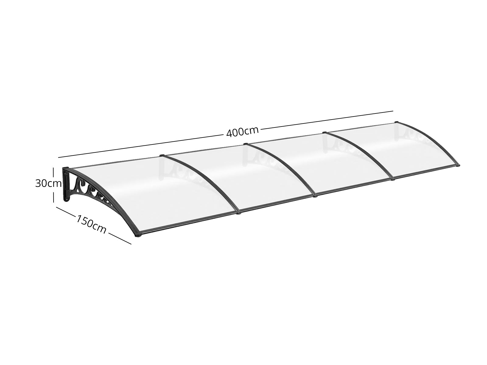 Clear Window Awning 150cm x 400cm
